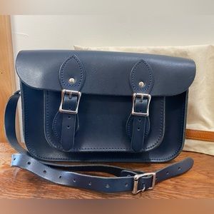 The Leather Satchel Co Crossbody Purse Blue Leather